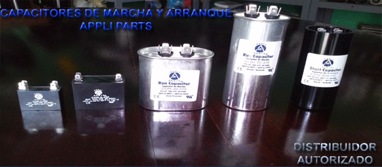 capacitores de marcha 1.5mf hasta 80mf y arranque 110mf hasta 1000mf appliparts